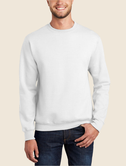 Classic White Crewneck Sweatshirt