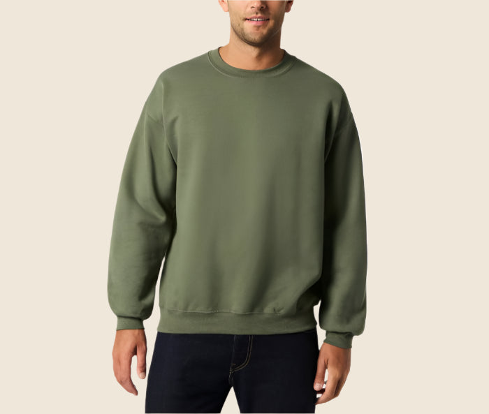 Classic Olive Green Crewneck Sweatshirt