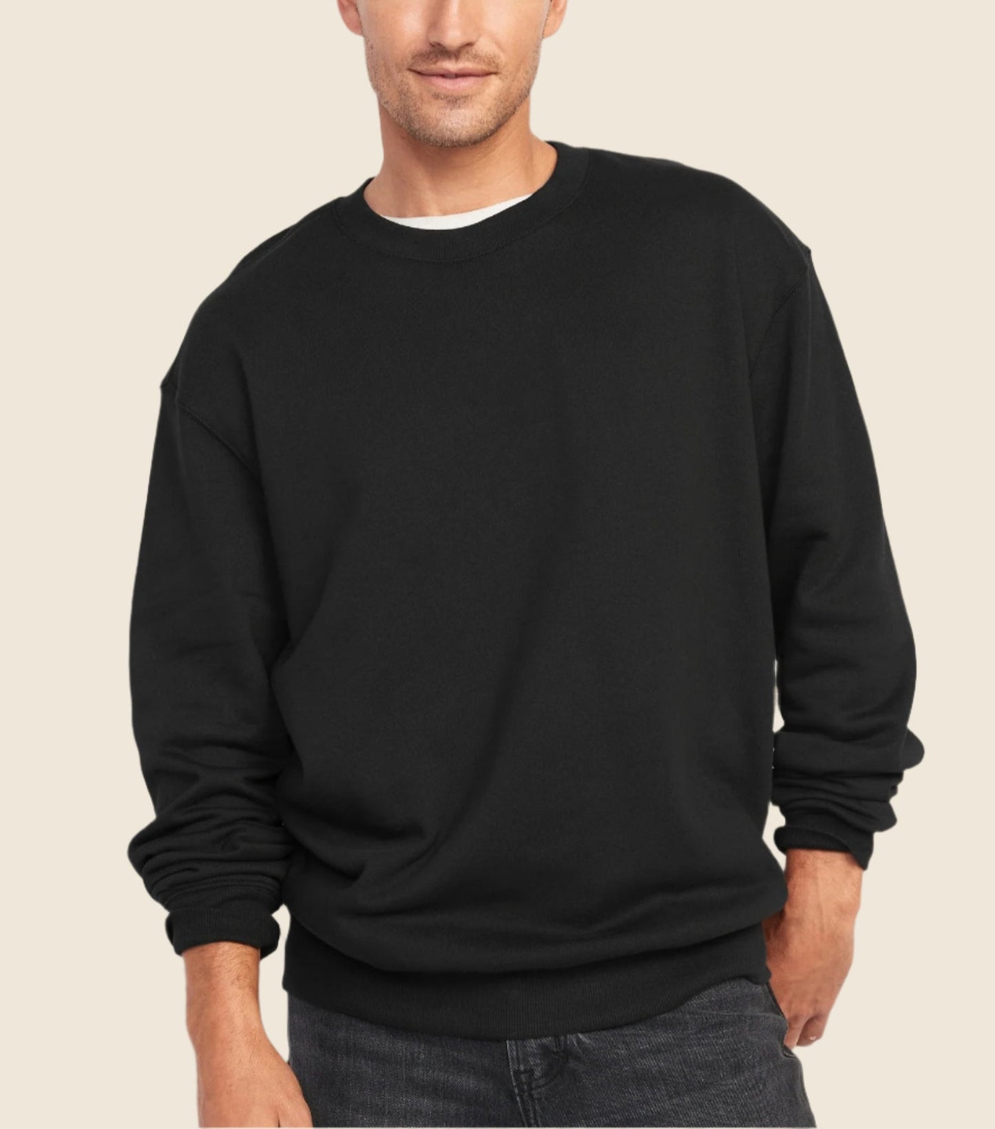 Classic Black Crewneck Sweatshirt